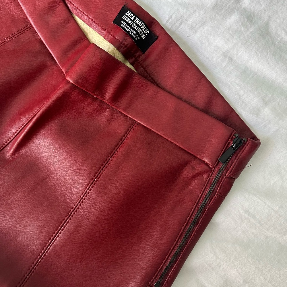 Zara faux leather pants